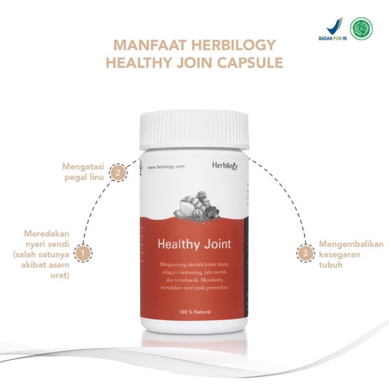 HERBILOGY HEALTHY JOINT (NYERI SENDI &amp; ASAM URAT) Capsule