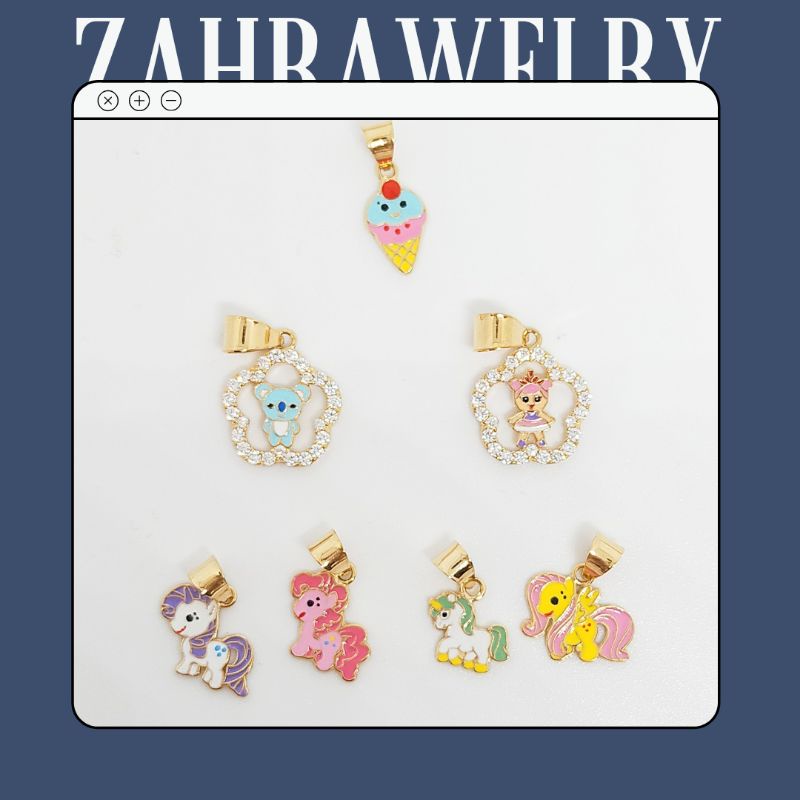 Liontin Emas Anak Cat Karakter Kadar 300