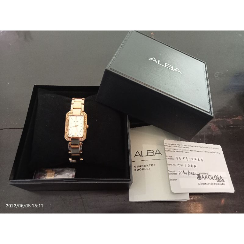 PRELOVED ALBA GOLD SWAROVSKI ORIGINAL JAM TANGAN ALBA ORIGINAL ALBA WATCH
