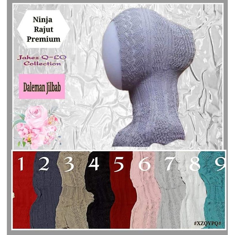 Daleman Jilbab Ninja Rajut Premium