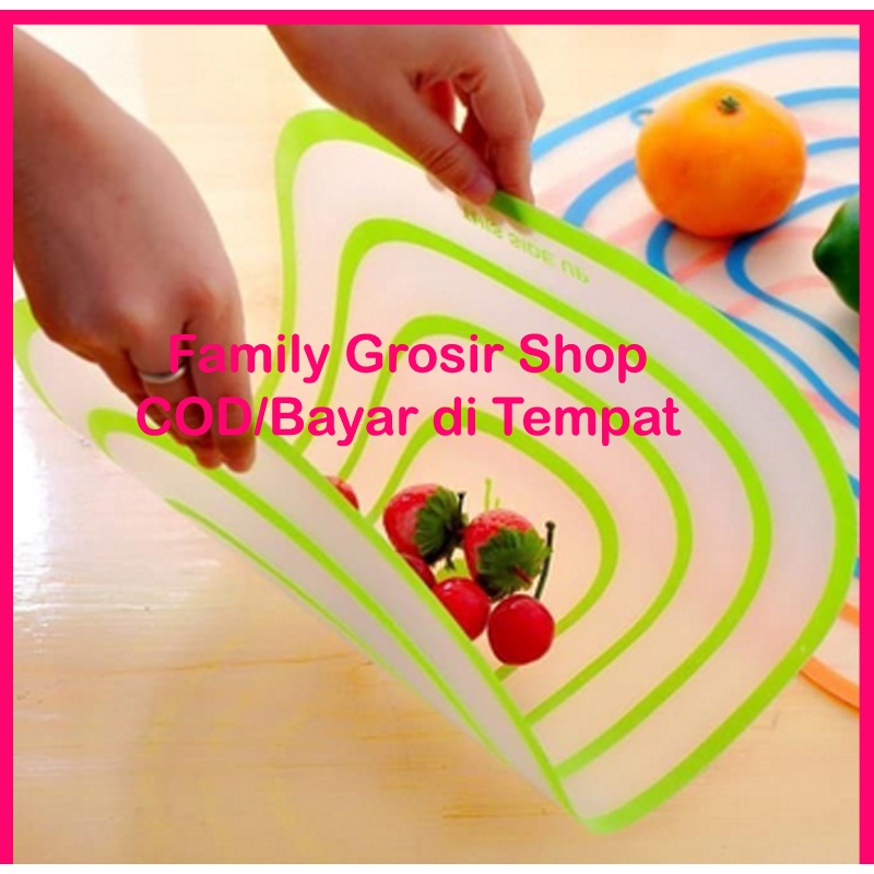 Talenan Transparan Flexible Alas Pemotong Serbaguna Cutting Board Alat Potong Dapur Motong Sayur