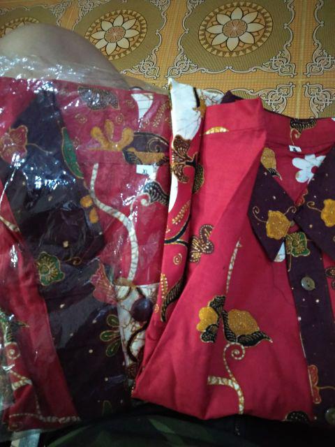 Couple Batik 186 Sarimbit Wanita Setelan Rok + Blouse Seragam Keluarga Katun (harga Terpisah)