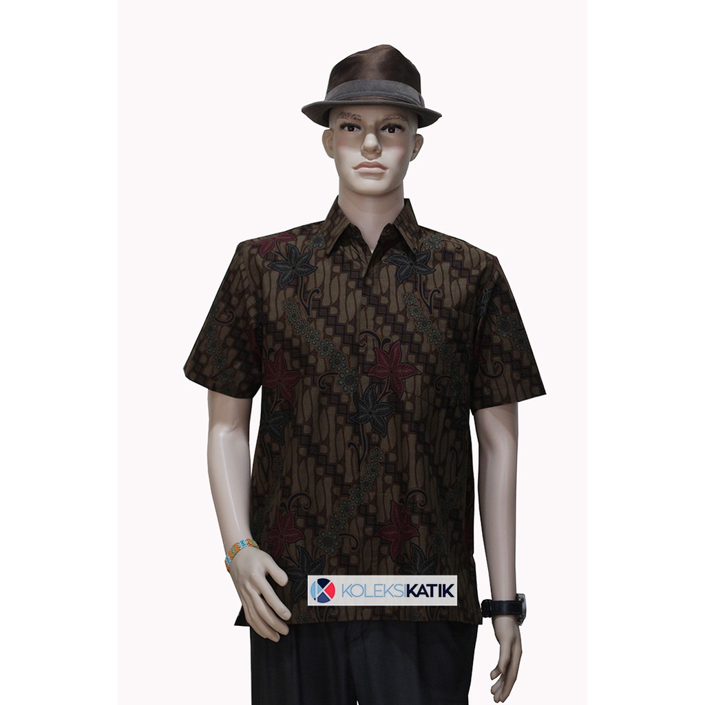 Hem Batik Coklat Motif Parang Bunga Laseman - Cokelat Tua