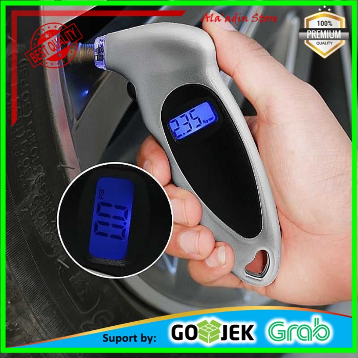 Cuci Gudang Pengukur Tekanan Ban Mobil Digital LCD Manometer - ST1005