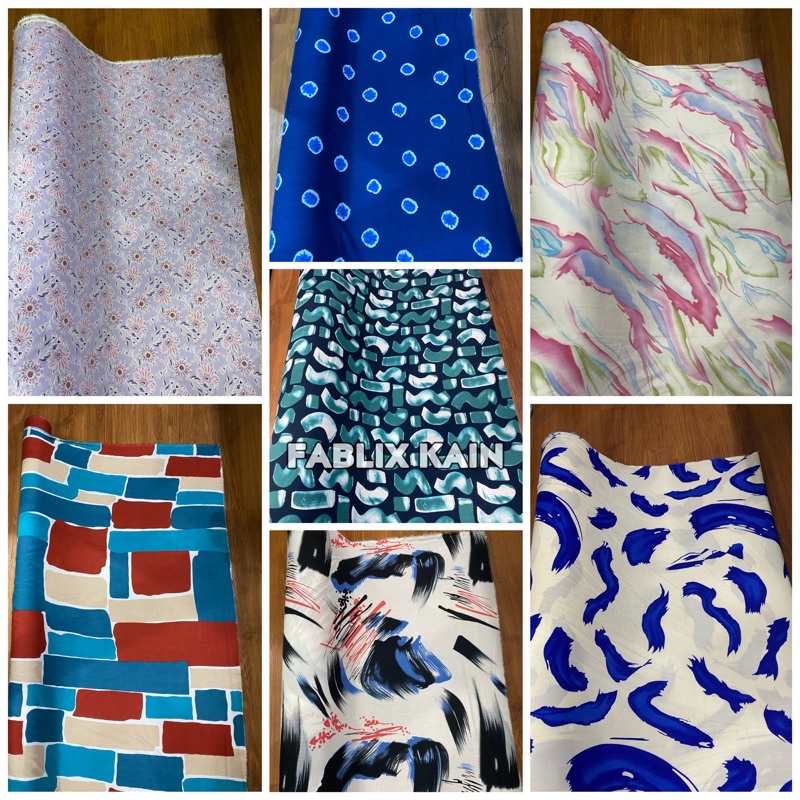 Kain Katun Rayon Viscose Uniqlo Premium