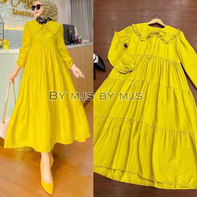 [SMR. 534711] Midi dress MJS rayon twill Midi dress muslim Midi skirt Midi dress korea Midi dress ju