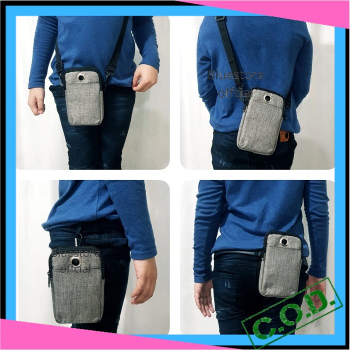 Tas Selempang Pria Anti Air Water Proof Import Murah Keren Sling Bag Cowok Waistbag Terbaru Tas Ping