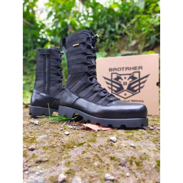 Sepatu pdl tni polri type ninja outsole rubber merk brotrher