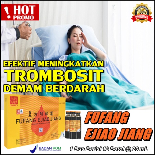 HOT PROMO Obat menaikan trombosit DBD fufang ejiao jiang obat cina original isi 12 botol BPOM