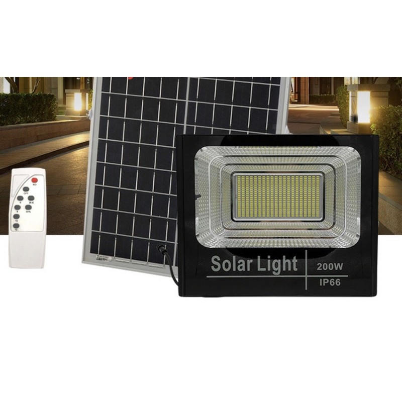 Lampu Sorot Led Solar Panel 200 Watt 200W Tenaga surya Papan solar