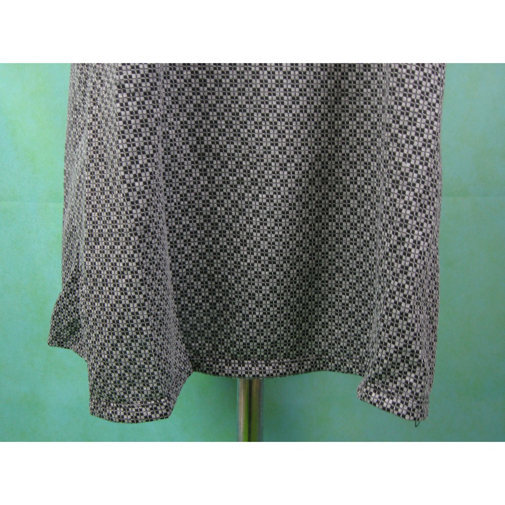 DS-07 (M) dress kerah wanita import korea simple gray pattern