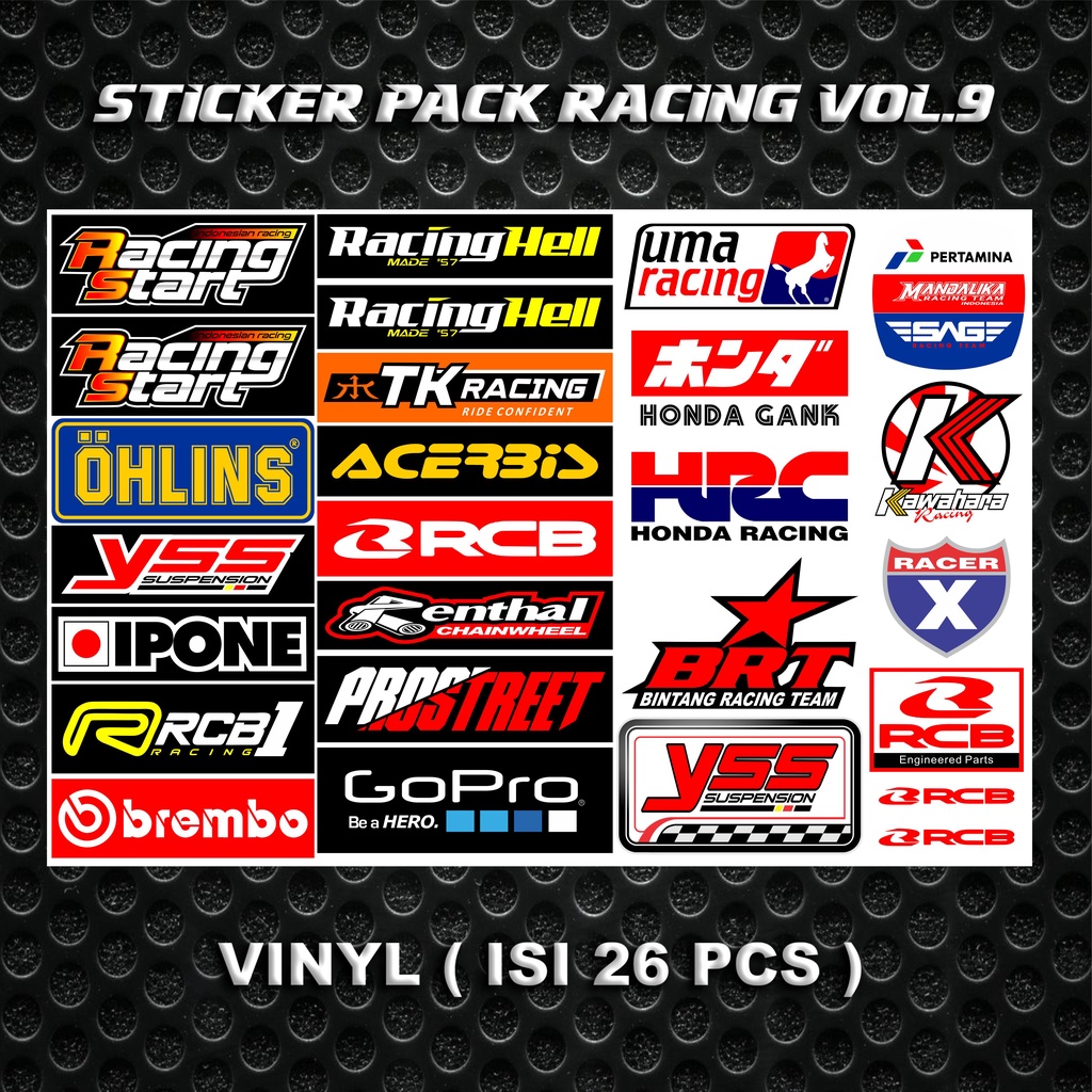 Sticker Racing / Stiker Motor / Logo Motor / variasi / stiker balap VOL.9