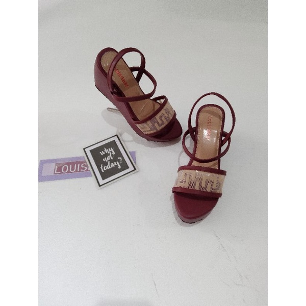 LOUISDEAR wedges 7 cm bahan dove W15