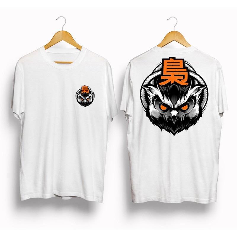 T-SHIRT BURUNG HANTU JAPAN  / BAJU KAOS DISTRO PRIA WANITA COTTON 30S