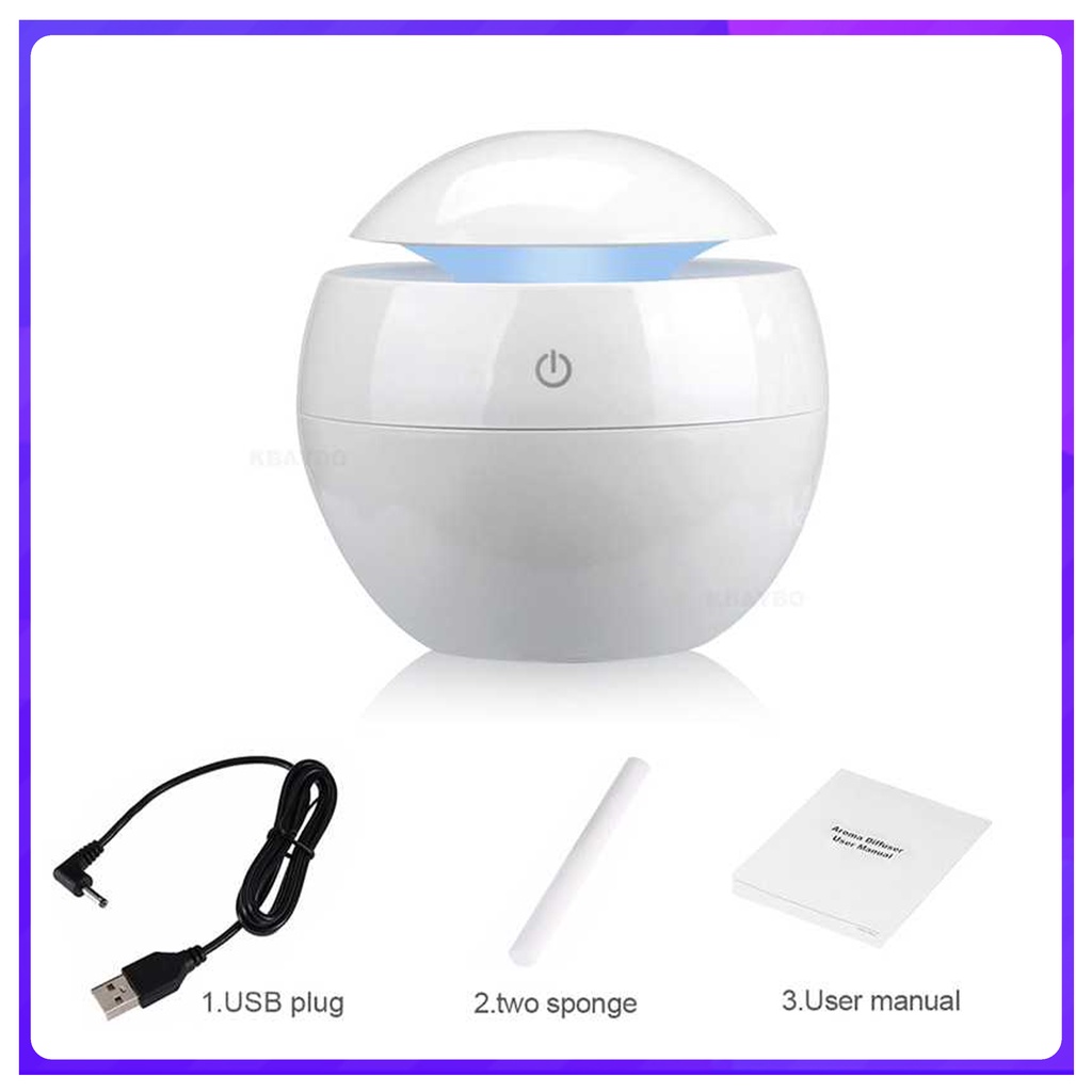 HOME CREATIVE 100% Original Humidifier Diffuser Warna RGB Purefier Pelembab Udara Humidifier Ruangan Filter Ruangan Pengharum Ruangan Diffuser Bonus 12 Botol Esensial Oil Pure 100% Termurah