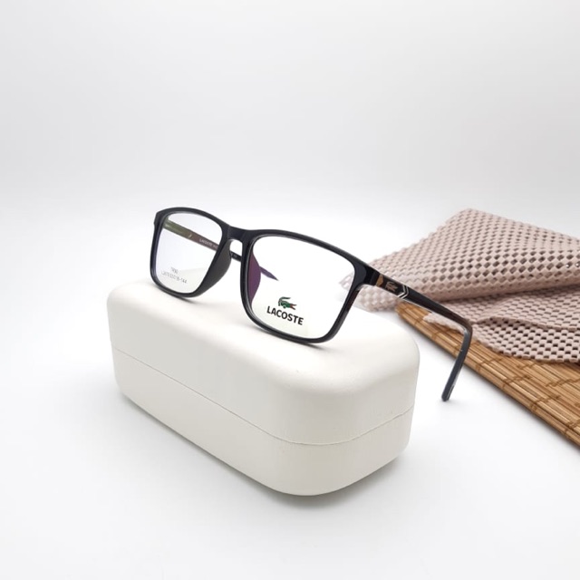 paket Frame kacamata minus lensa antiradiasi wanita pria frame lacoste 2670