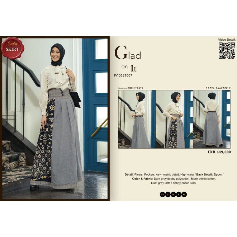 Poeva PV-0521007 Skyscraper Architects Skirt / Rok By Tuneeca Diskon Sale Promo