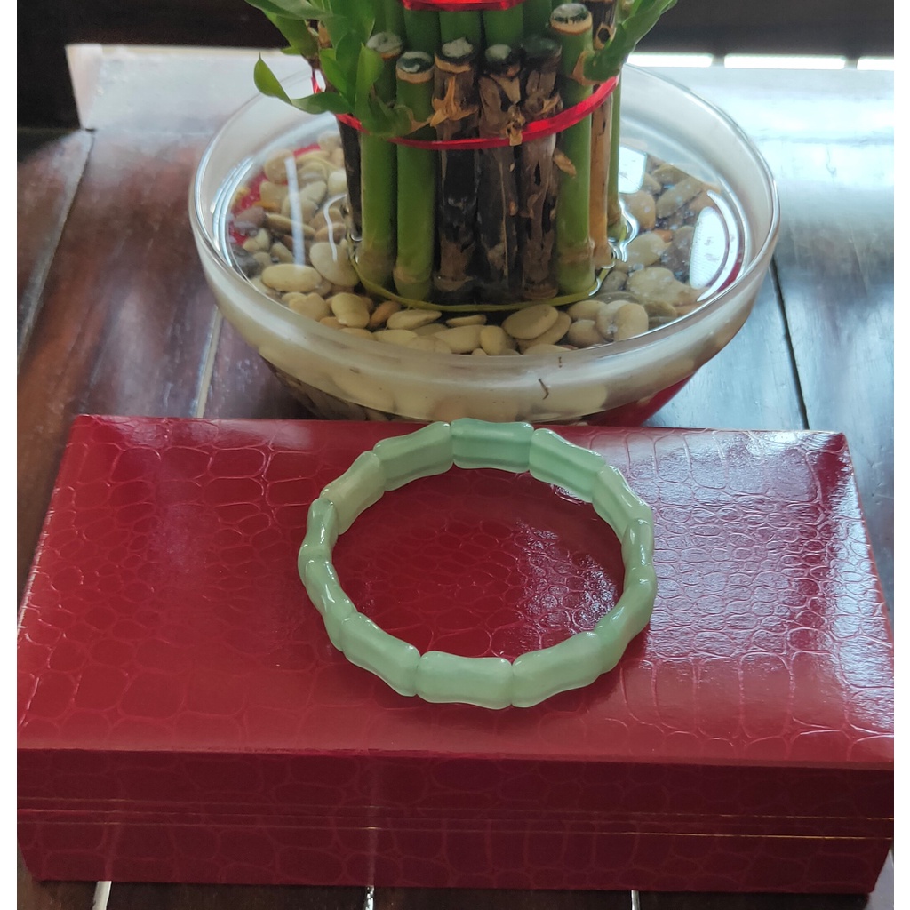 Gelang Wanita Batu Alam Asli - Giok Tulang Naga