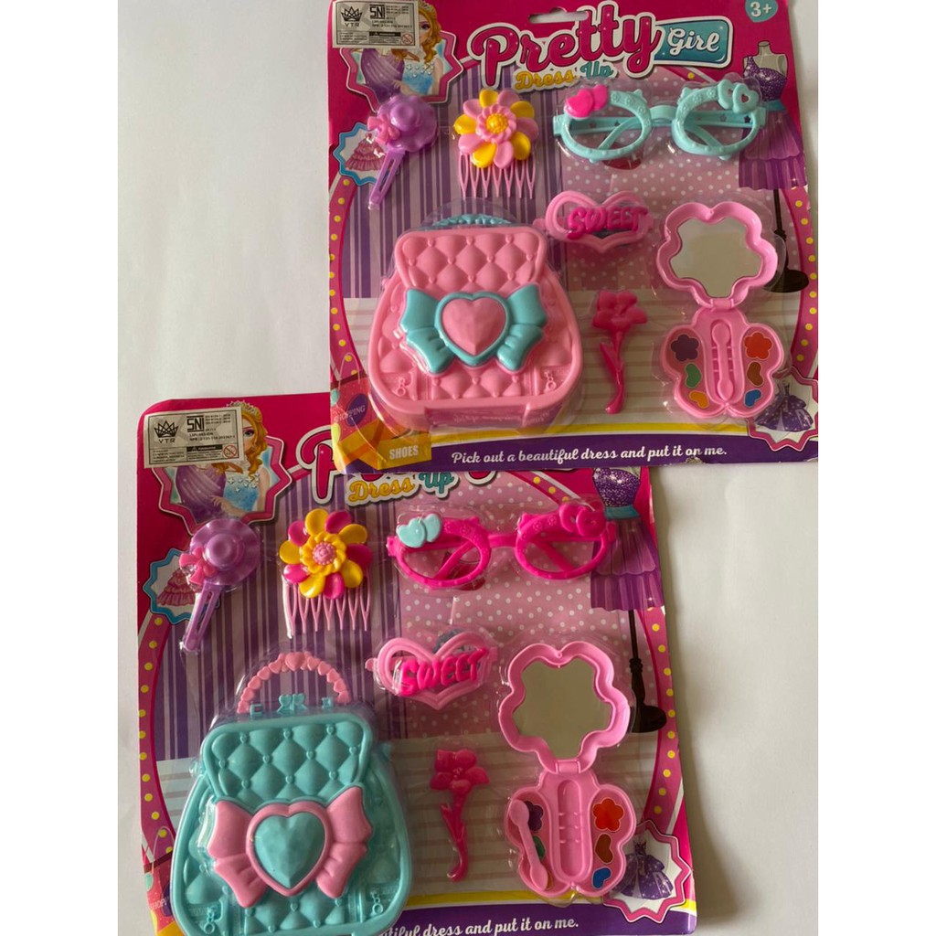 Mainan Anak Pretty Dress Up Tas Make Up