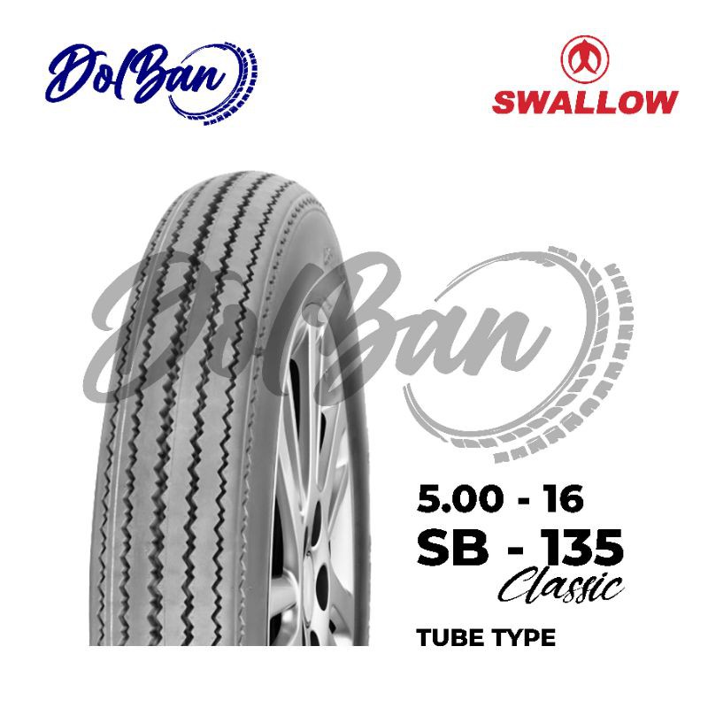BAN LUAR MOTOR SWALLOW 500-16 RING 16 SB-135 CLASSIC SWALLOW