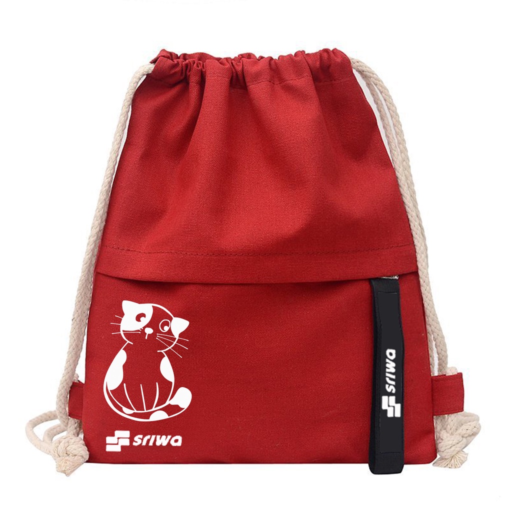 TAS SERUT RANSEL SEKOLAH CEWEK PUNGGUNG MOTIF KUCING SAPI SR335 WANITA PREMIUM