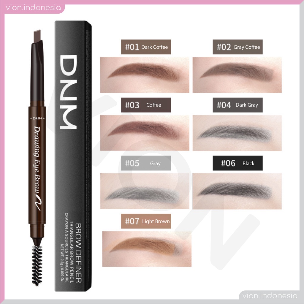 DNM MINIPINK Eyebrow Brow Definer Drawing Pensil Alis Tahan Lama Waterproof Longlasting DN002