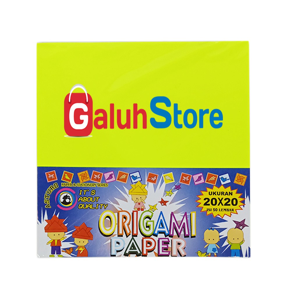 

Asturo kertas Origami / Kertas Lipat 20 x 20 Isi 50 Lembar