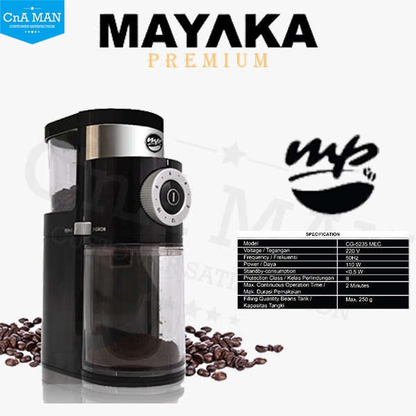 Mayaka Premium CG-5235MEC Coffee Grinder Espresso Maker Electrik By Delonghi