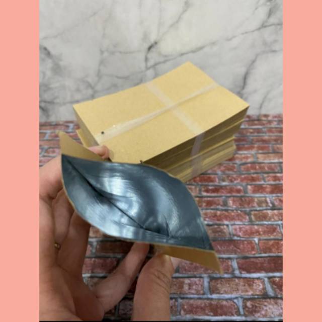 50pcs KEMASAN SACHET KRAFT ALUMINIUM NON ZIPLOCK 8x12