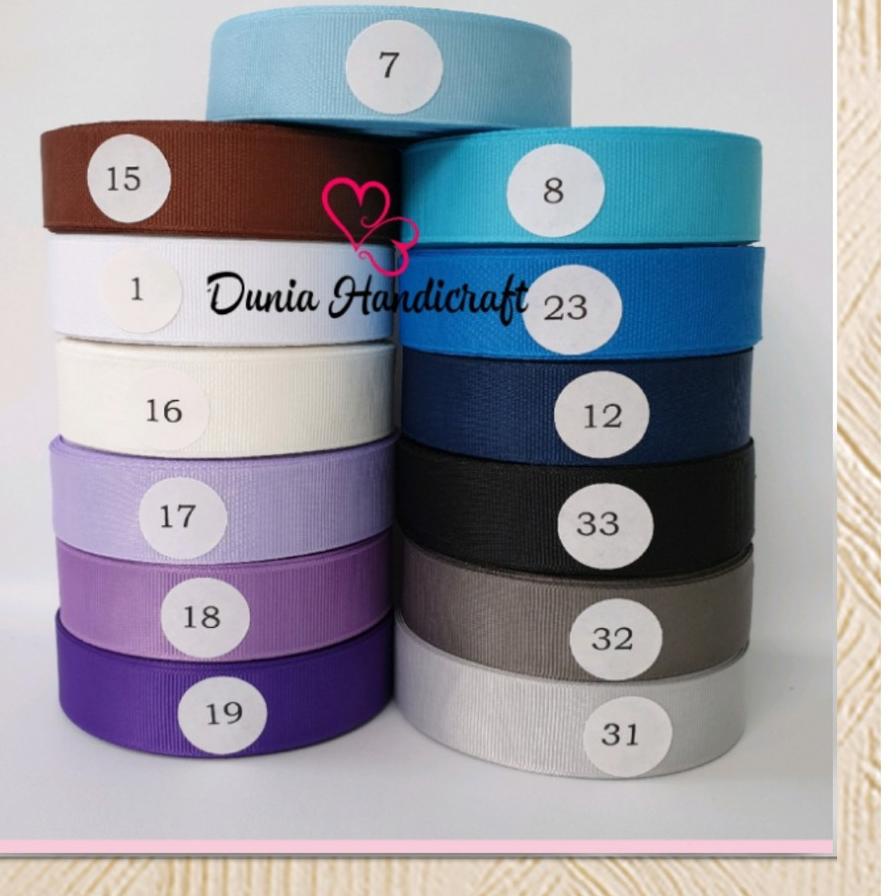 

옷 Pita Grosgrain Polos Import 1.5 4cm 25 yard Miliki