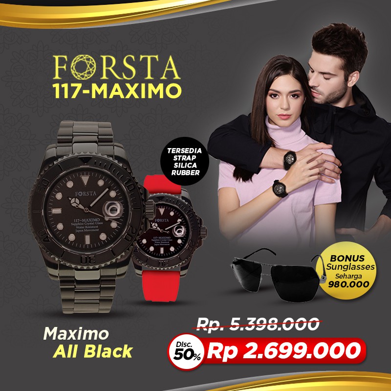 FORSTA 117 MAXIMO ALL BLACK | JAM TANGAN KESEHATAN | JAM TANGAN IMPORT ORI MATRIXSHOP