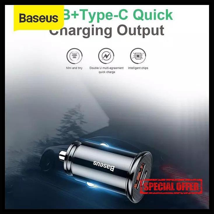 car charger baseus 30w type c pd3 0 usb quick charge 4 0   hitam terlaris