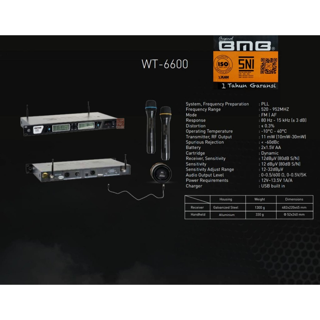 Mic Wireless BMB WT 6600