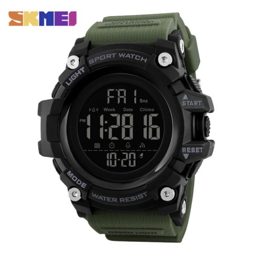 Jam Tangan Pria Skmei 1384 Men Analog  Digital LED Original