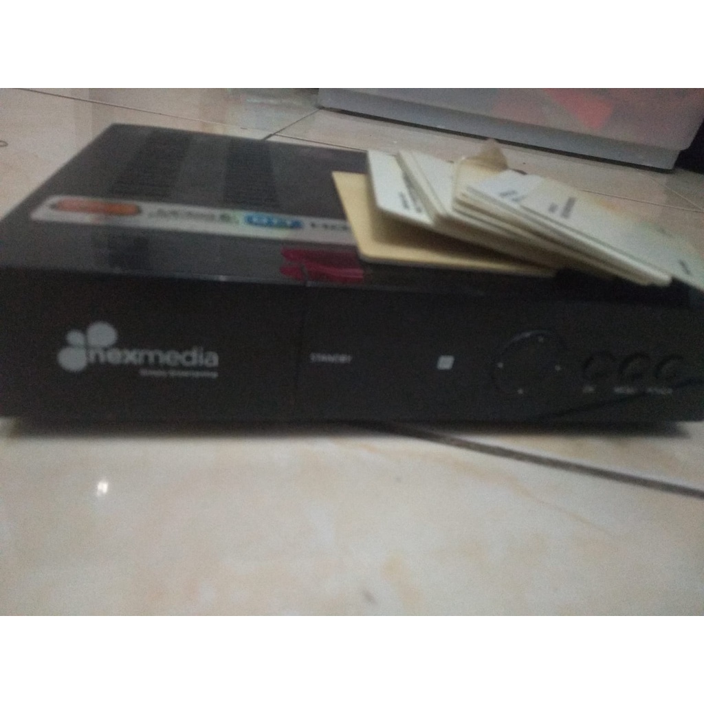 Nexmedia 3.0 DVB T2+Kartu bekas, tanpa remote, status channel gelap