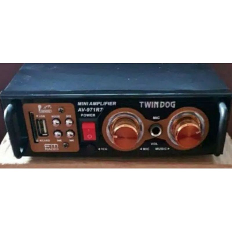 Twindog  , TD , AV 971R7 USB ,  Twin Dog   Ampli , Amply , Ampli power , Amplifier Remote