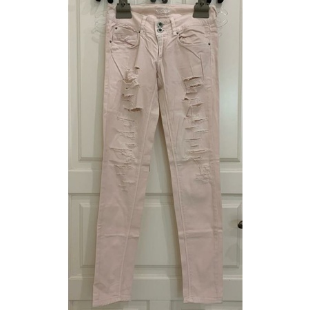 {Preloved} BERSHKA Celana Ripped Jeans - Light Pink