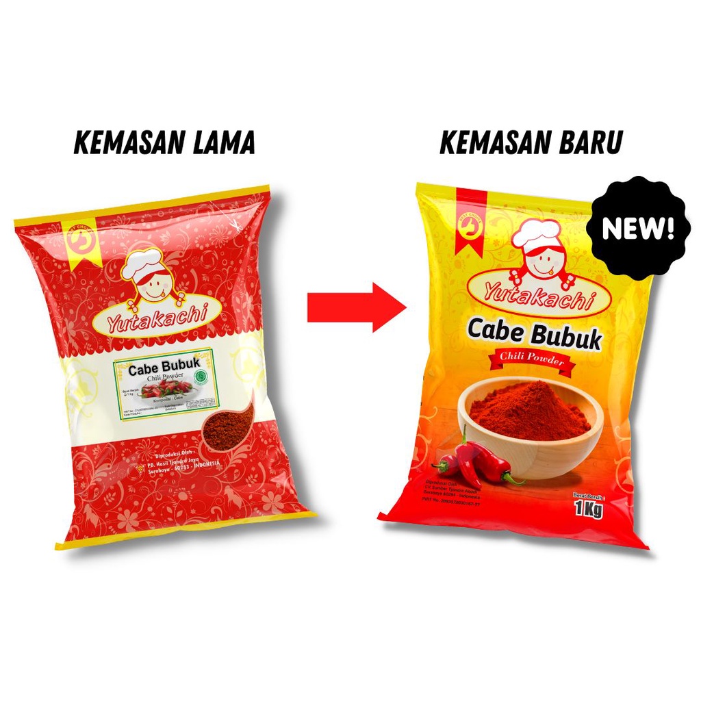 Cabe Bubuk 1Kg Yutakachi / Chili Powder/Cabai bubuk kiloan / Pusat Bumbu