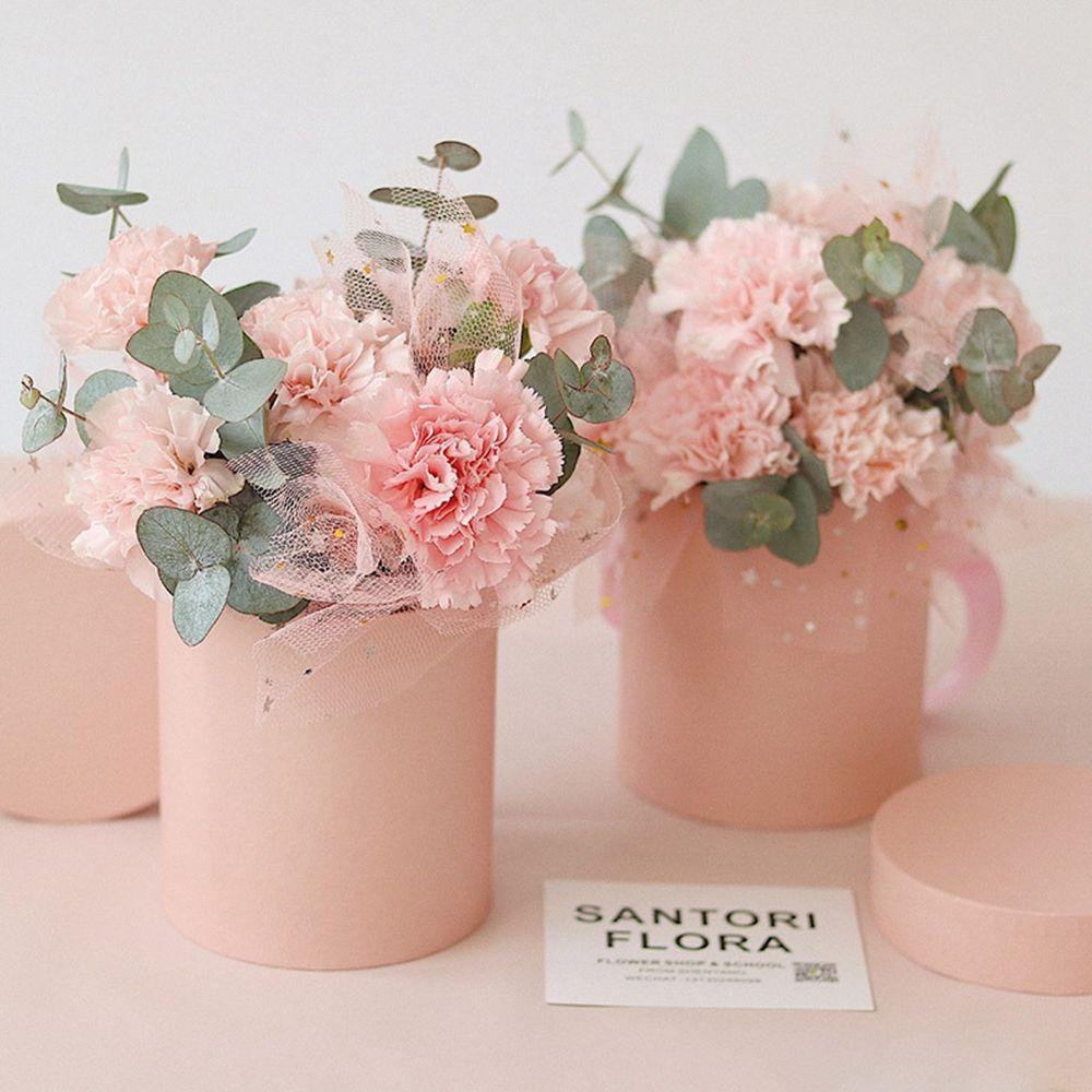 [Elegan] Flower Box Small Candy Floral Bouquet Bunga Mawar Penyimpanan Bunga Hari Ibu Buket Peluk