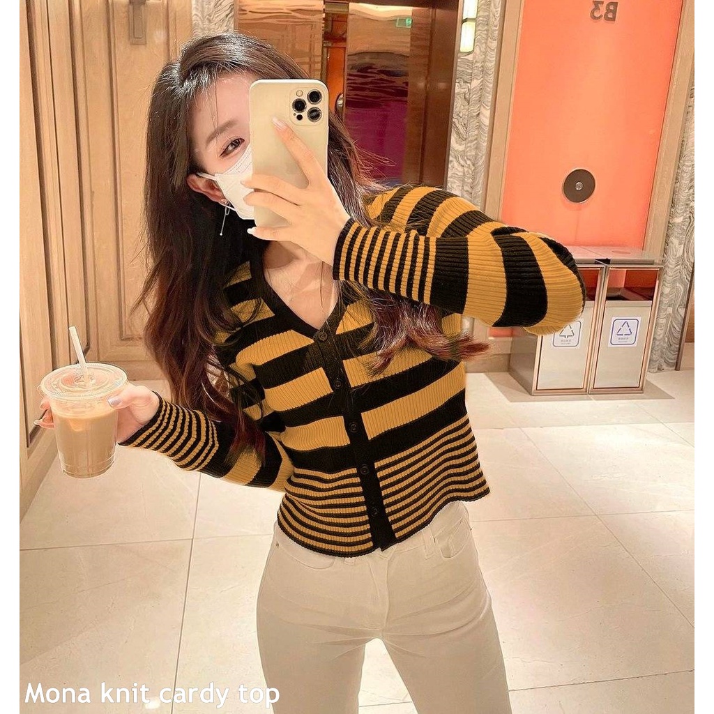 Mona knit cardy top - Thejanclothes