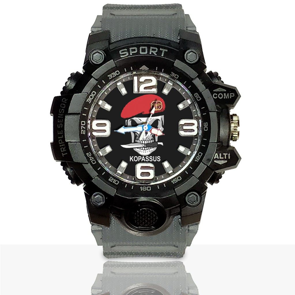 Jam Tangan Custom KOPASSUS motif 2 Ruber- Water Resistant