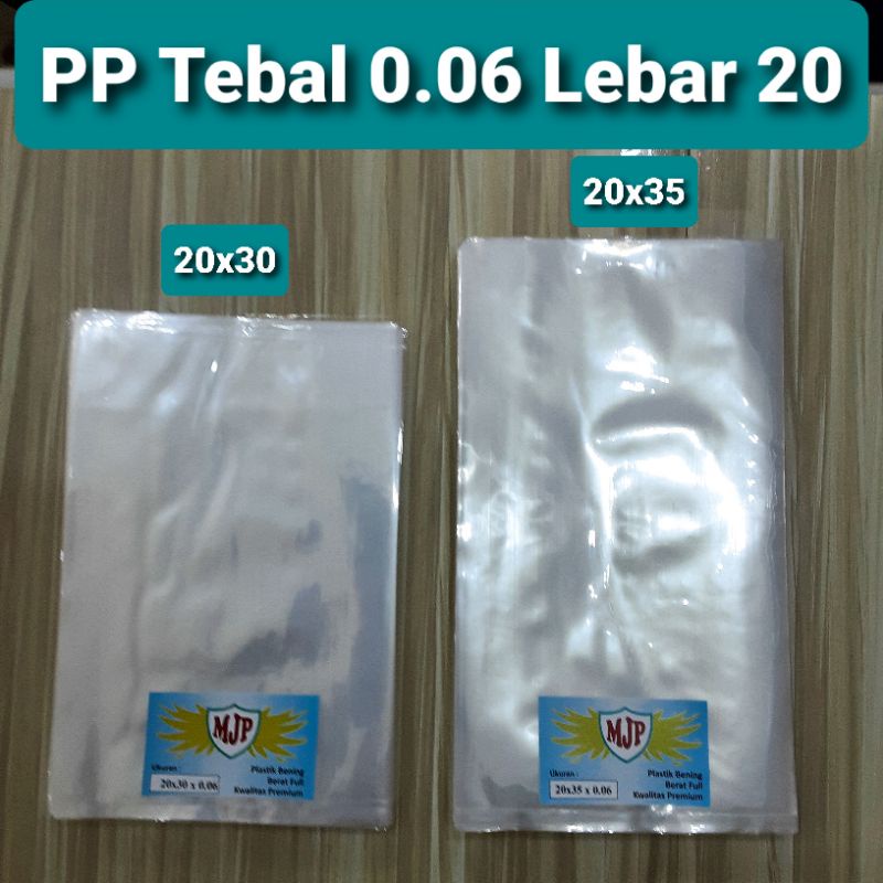 Jual Plastik Pp Bening Mjp Tebal 006 Lebar 20 Uk20x30 20x35 Shopee Indonesia 4538