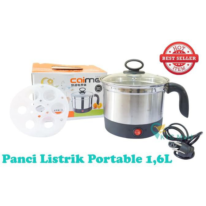 KTCmart - Panci Listrik 1,6 L / Panci Listrik Masak Sup Mie Stainless