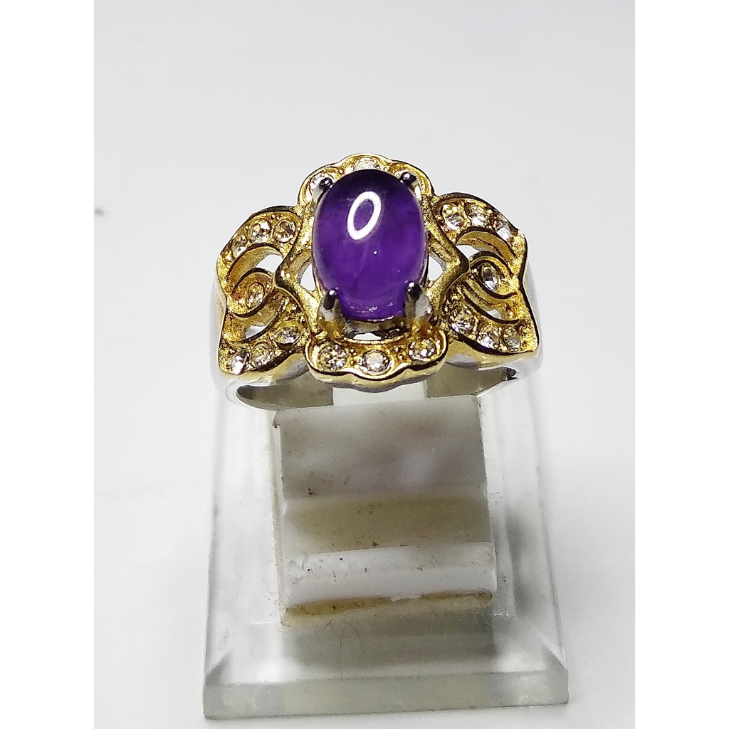 cicnin batu akik kecubung ungu model wanita