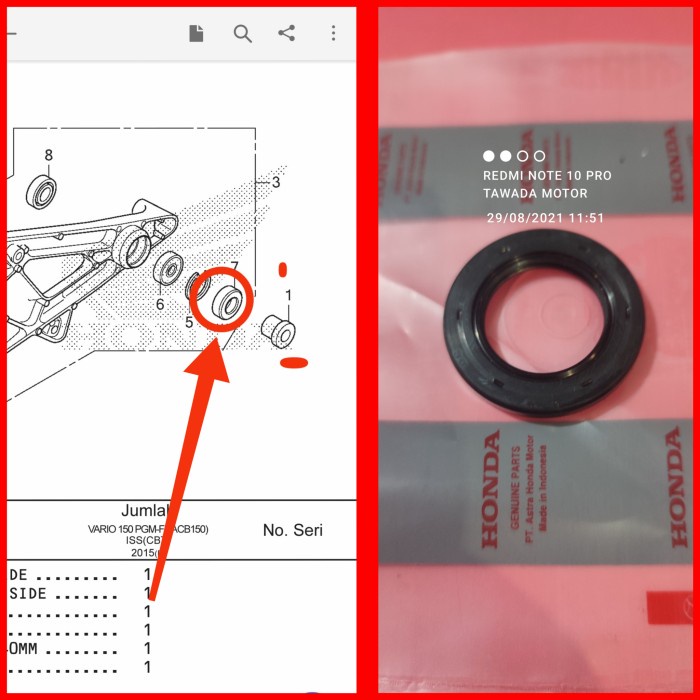 SIL SEAL DUST SEAL SWING ARM RODA BELAKANG DALAM VARIO 125 150 PCX 160 25x40x5