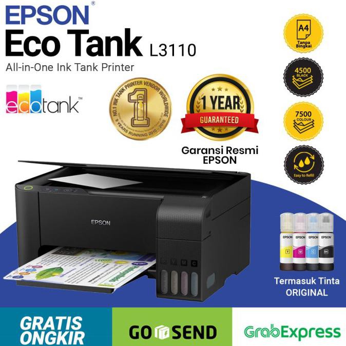 Printer Inkjet Epson L3110 Ecotank Printer All In One Original Togolome