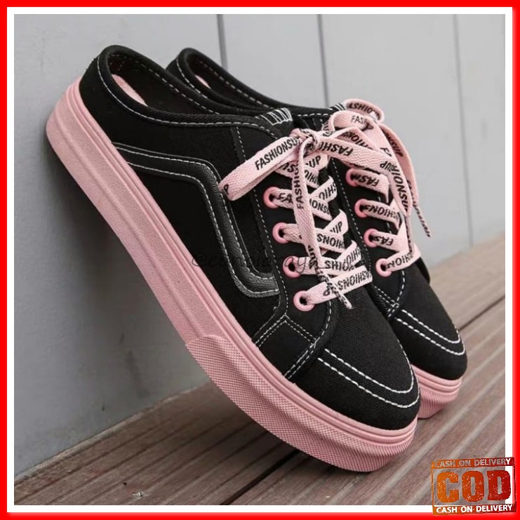 Sneakers Wanita Import Korea Fashion Tbao New / Sepatu Wanita Imp JY850 Sepatu Kets Kt02 - Hitam