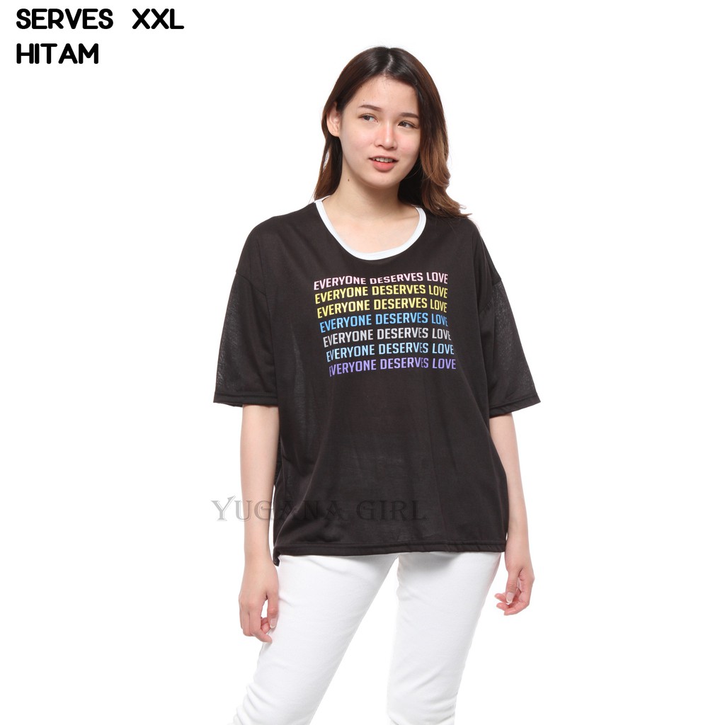 Monellina 2A1 SERVES Baju Atasan XXL Jumbo  Kaos  T Shirt 