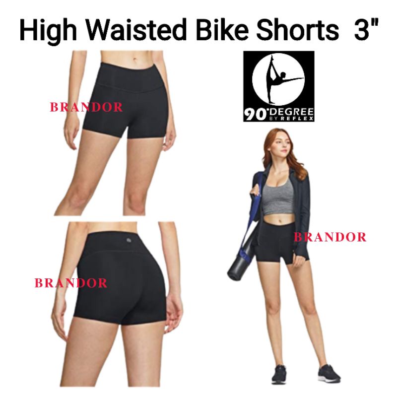 DGSHBLACK - WOMEN HIGH WAIST BIKER 3&quot; 5&quot; 7&quot; 9&quot; - YOGA PANTS By DEGREE