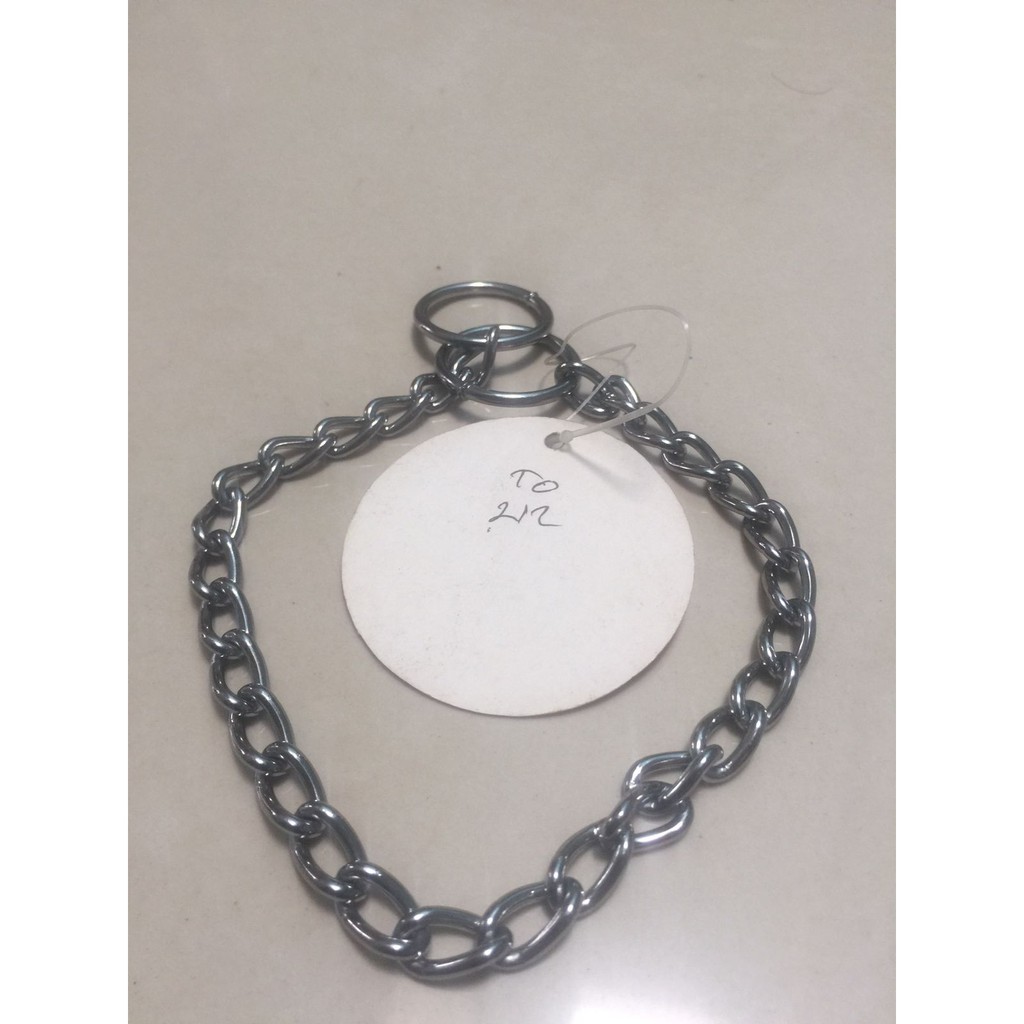 Rantai Leher Anjing Besi Chrome Long Link Choke Chain Diameter 2mm